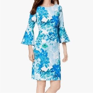 Bell sleeve elegant office dress